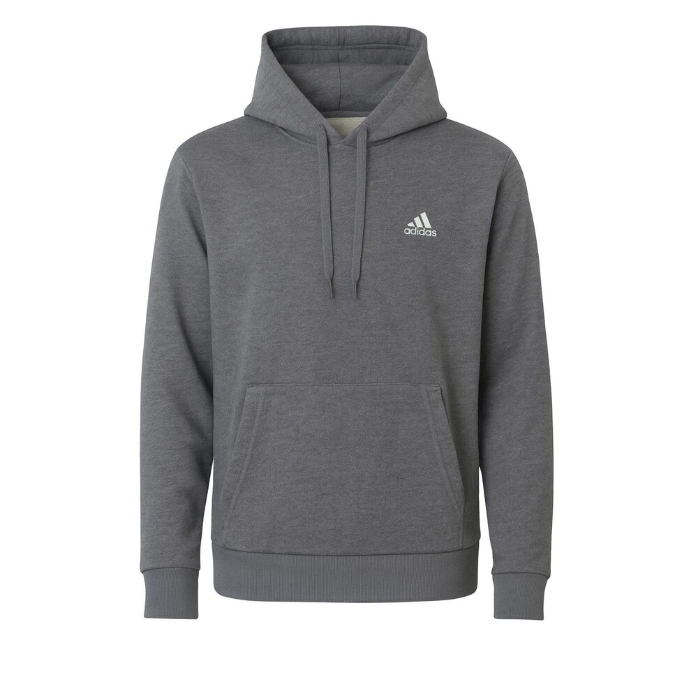 adidas Men’s 3-Bar Logo Hoodie Medium Grey Heather Pullover Sweatshirt MSRP 65$